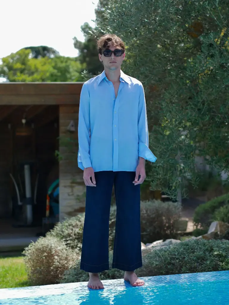 Chemise bleue